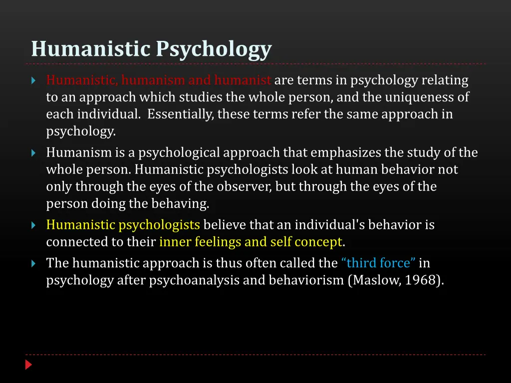 humanistic psychology