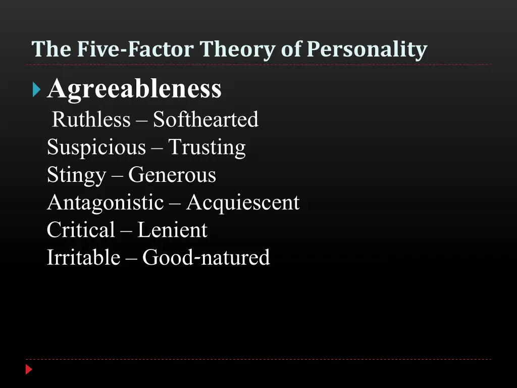 the five factor theory of personality 3