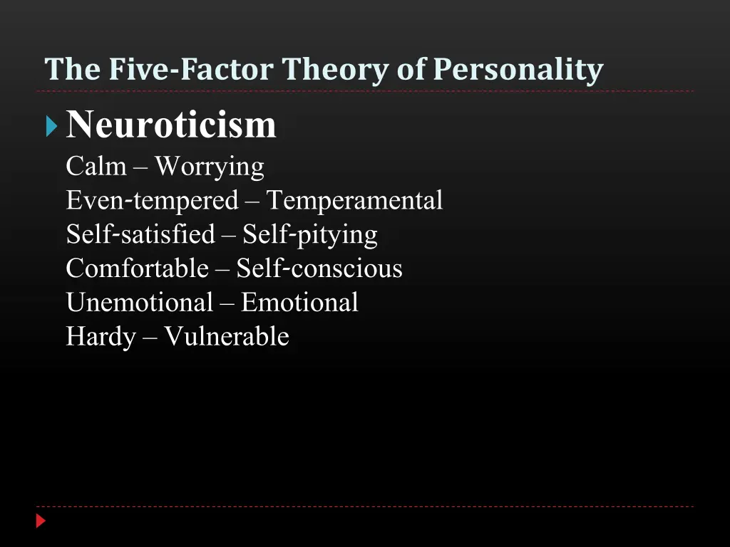 the five factor theory of personality 4