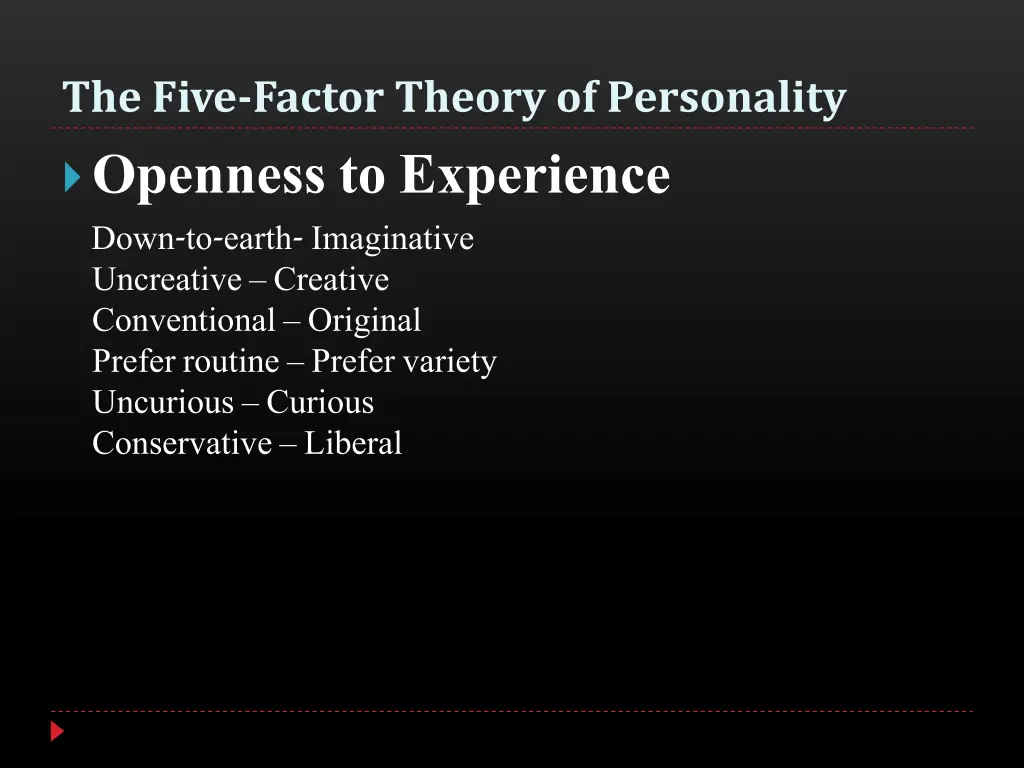 the five factor theory of personality