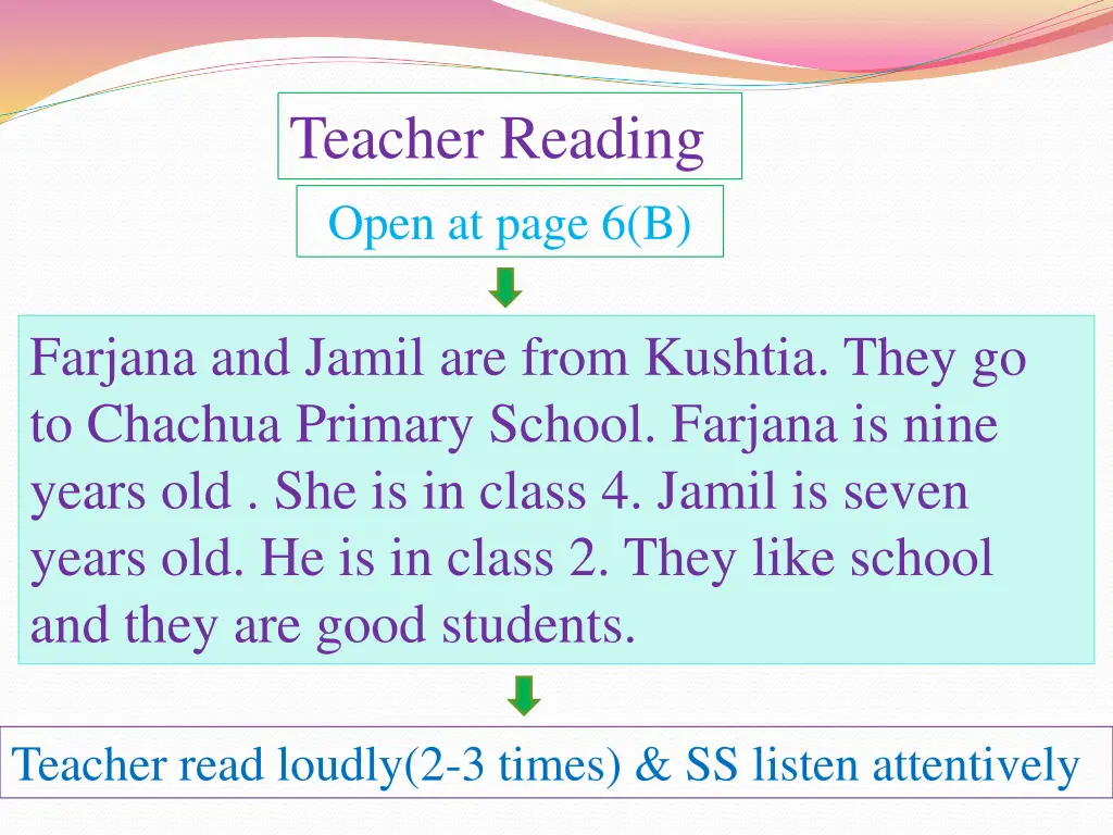 teacher reading