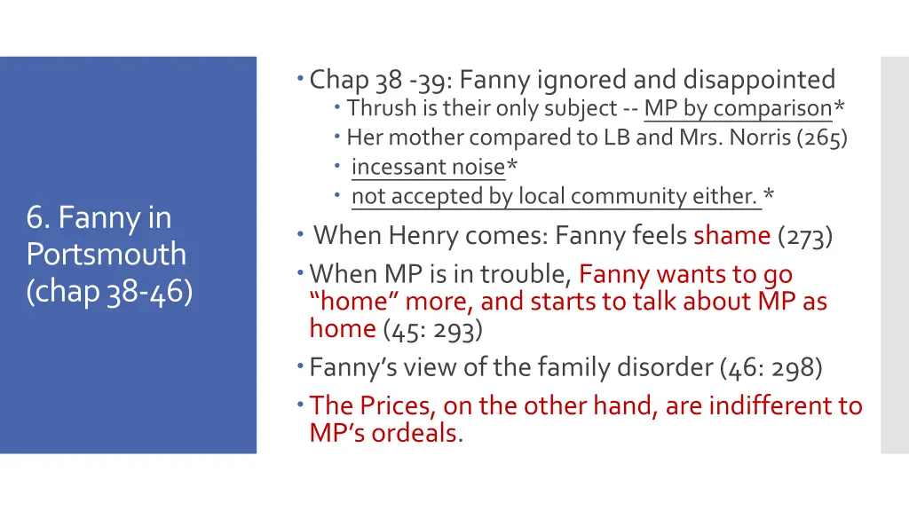 chap 38 39 fanny ignored and disappointed thrush