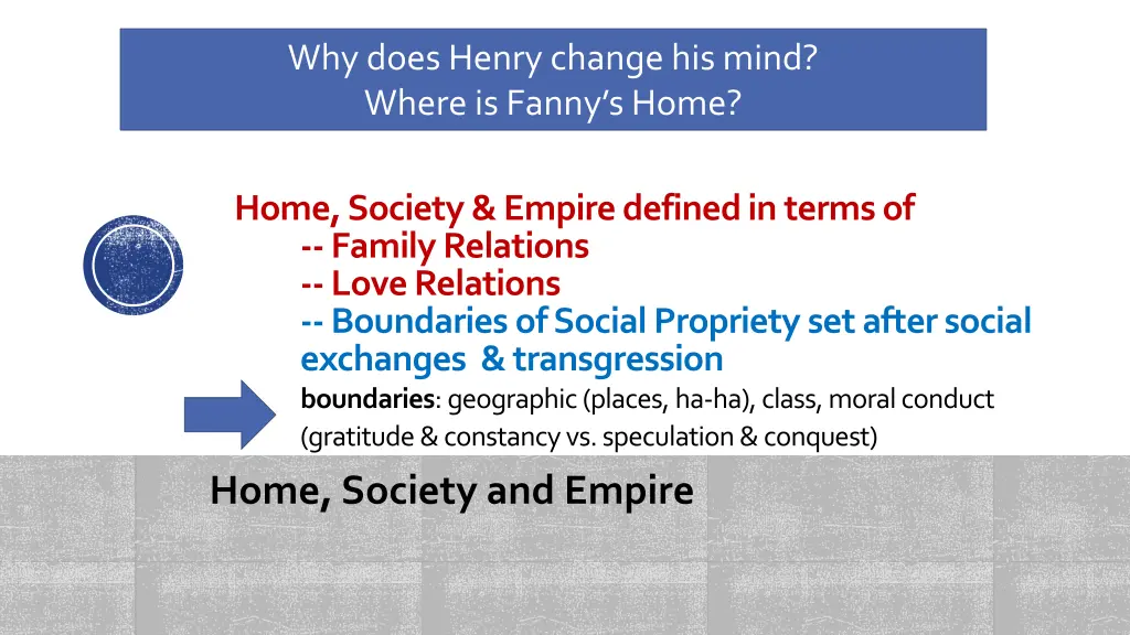 why does henry change his mind where is fanny