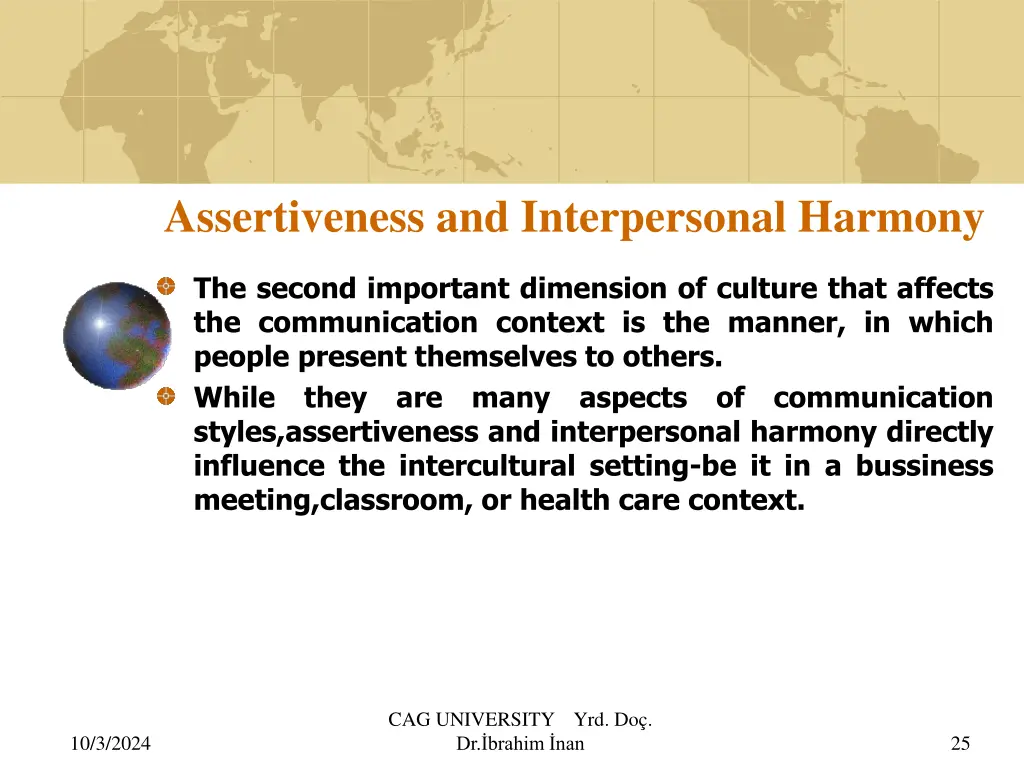 assertiveness and interpersonal harmony