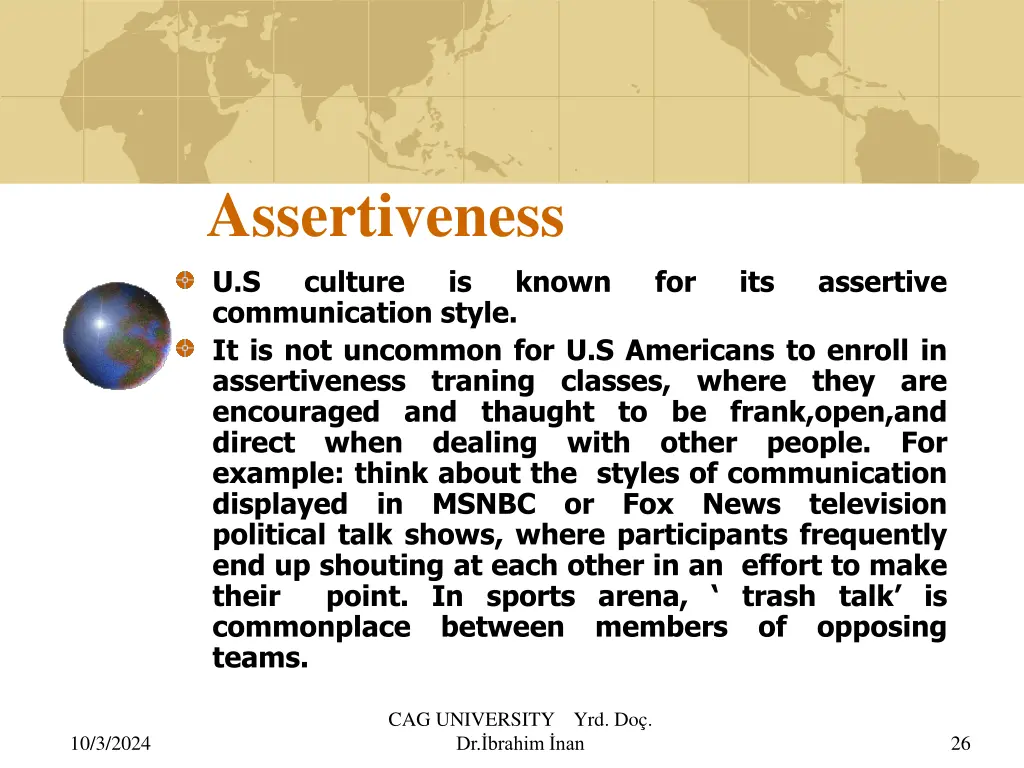 assertiveness u s culture communication style