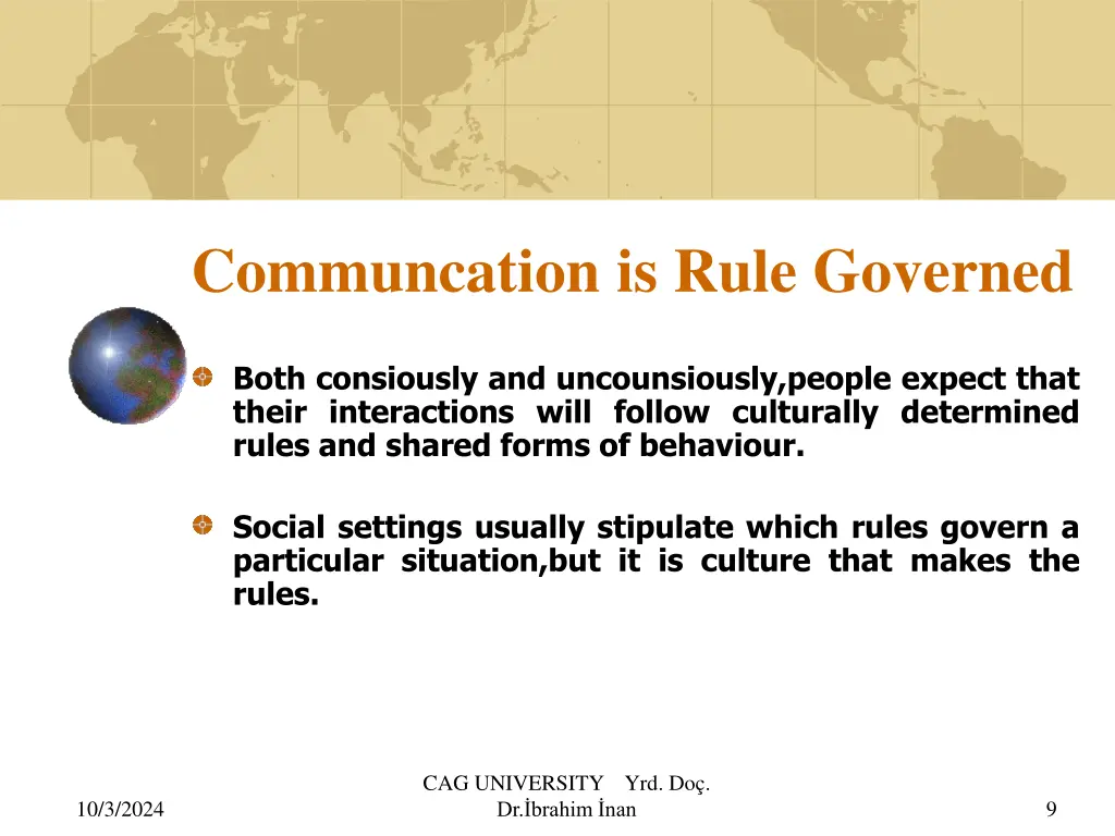 communcation is rule governed