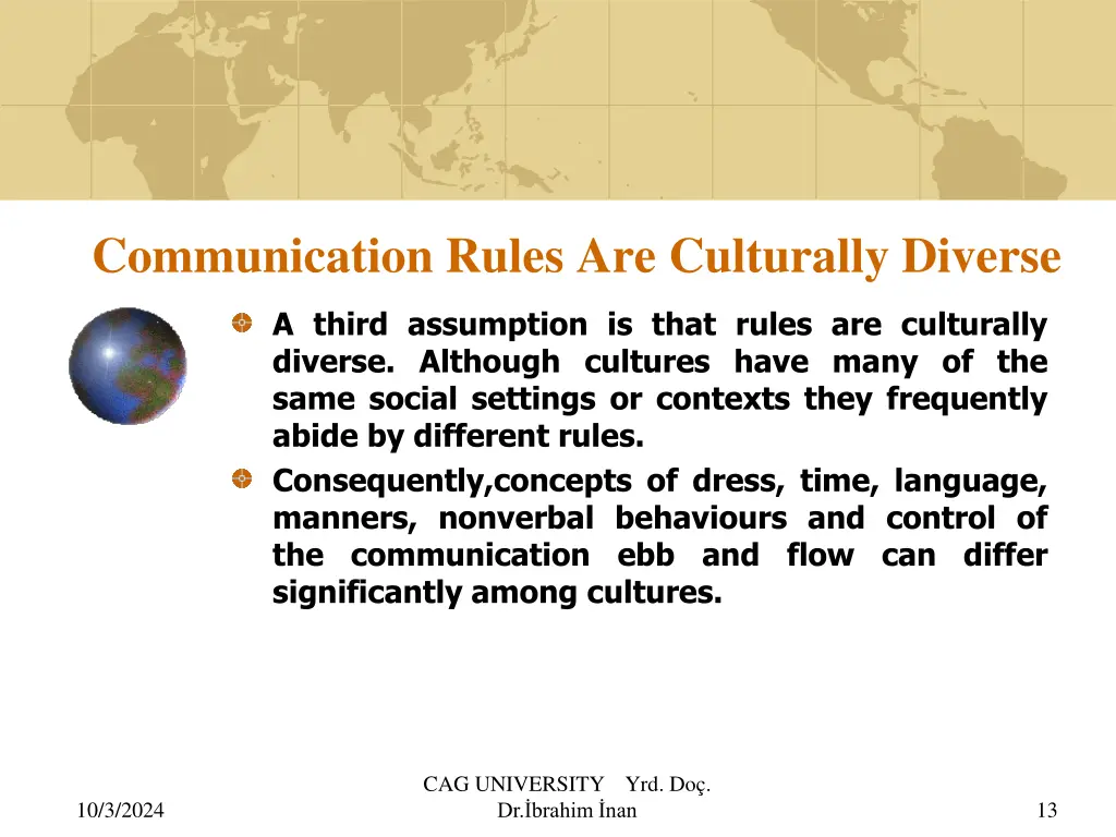 communication rules are culturally diverse