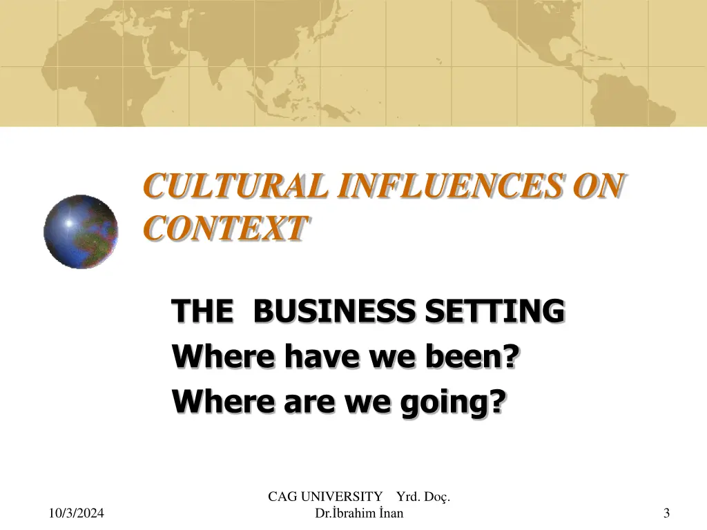 cultural influences on context