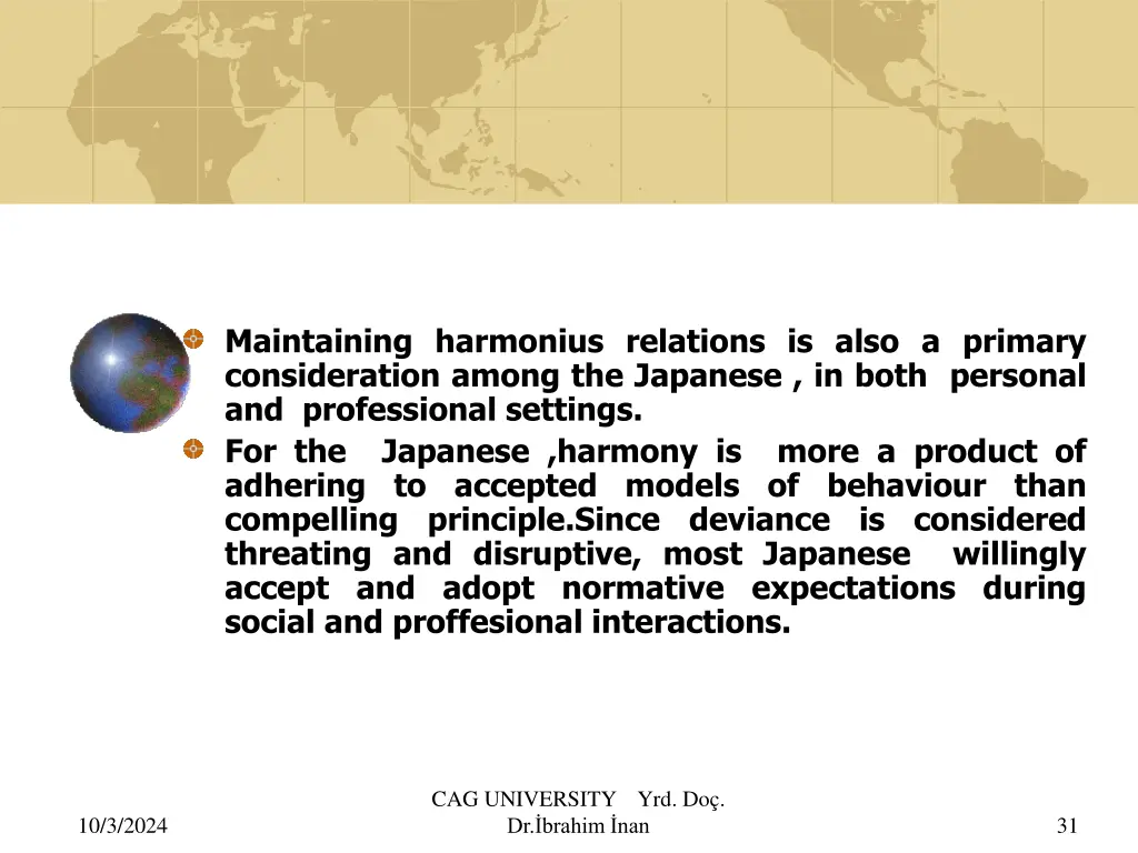 maintaining harmonius relations is also a primary