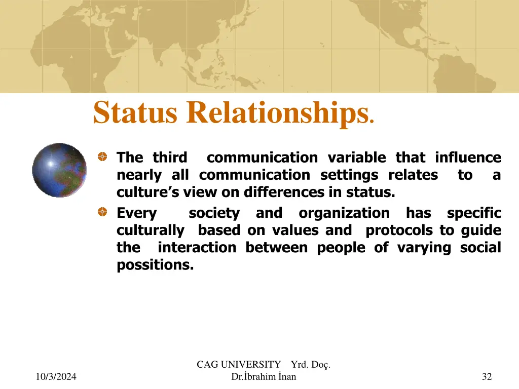 status relationships