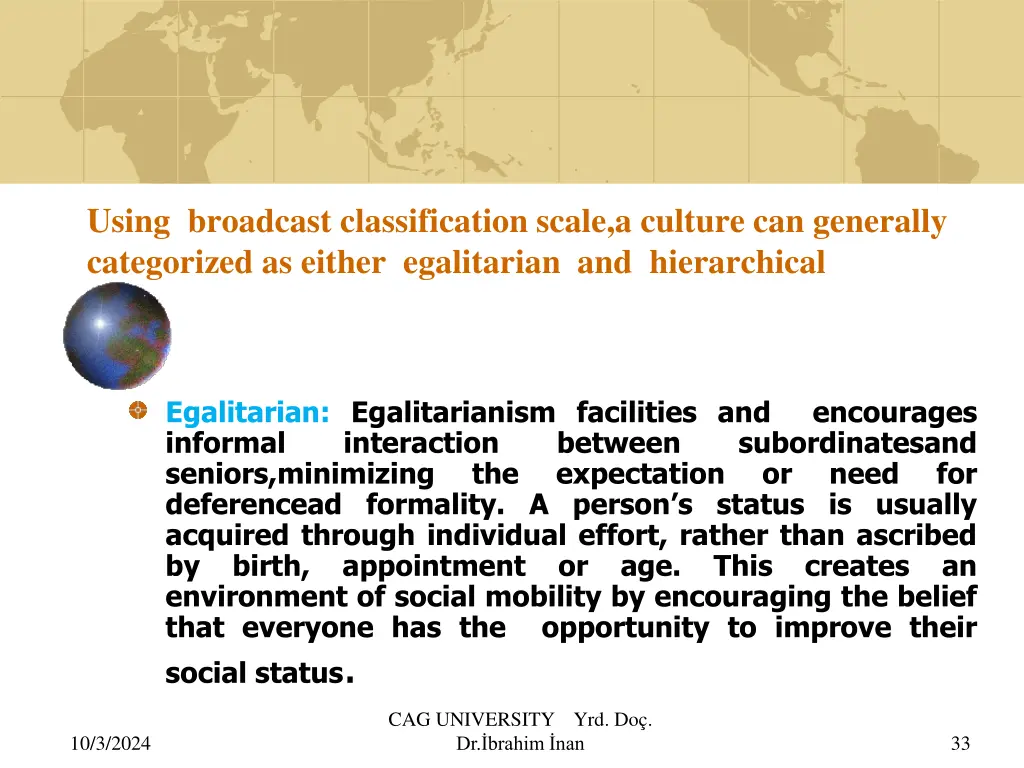 using broadcast classification scale a culture