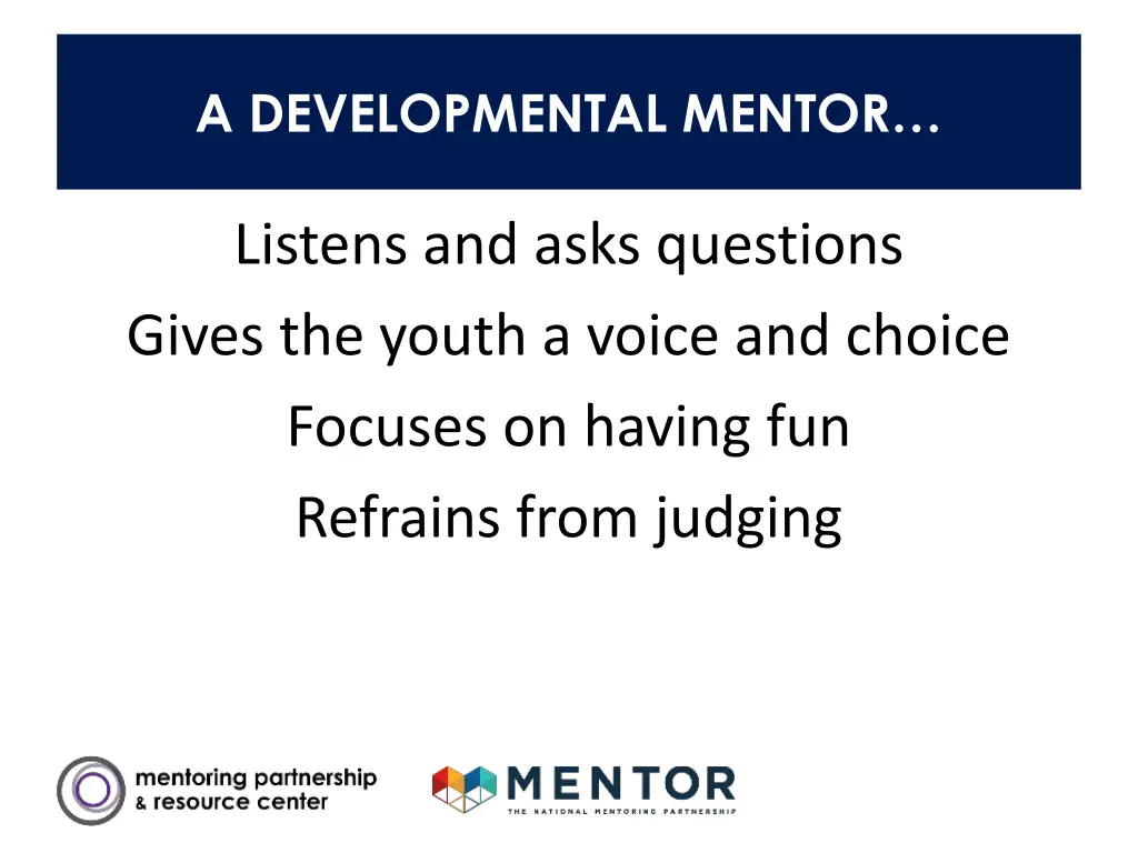 a developmental mentor