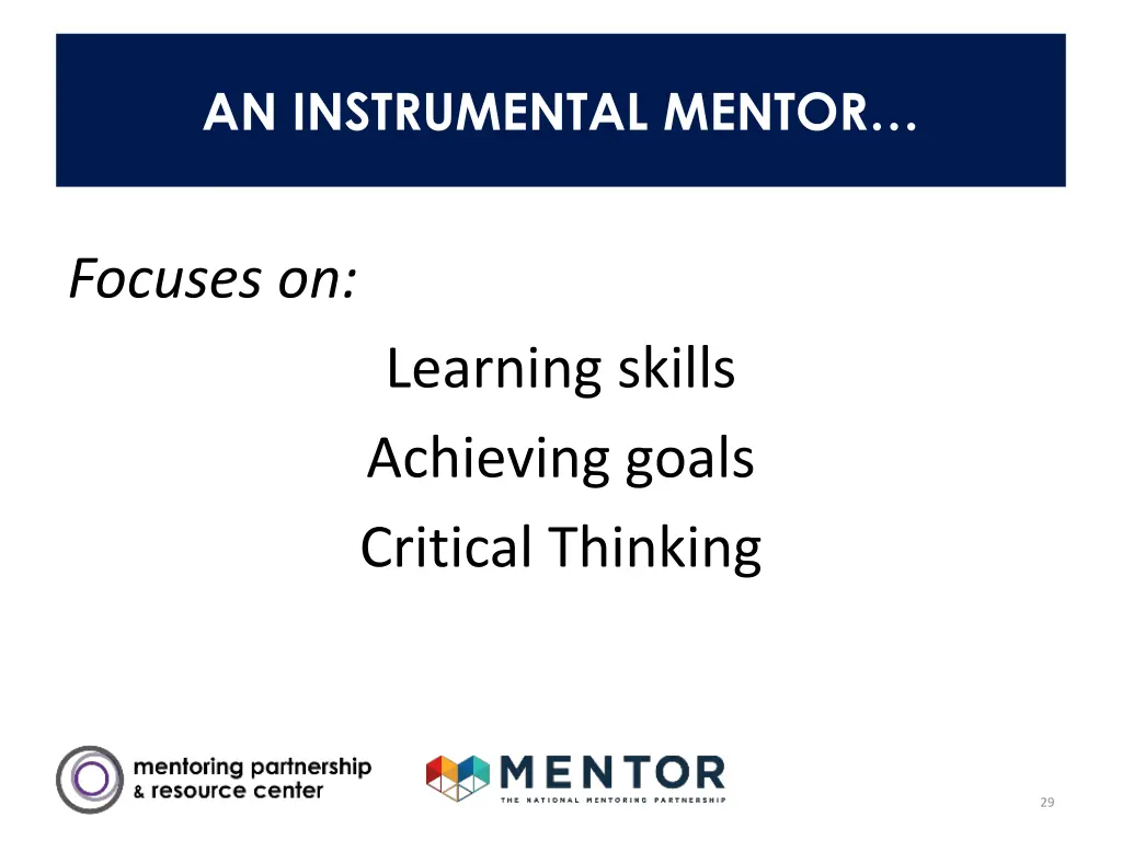 an instrumental mentor