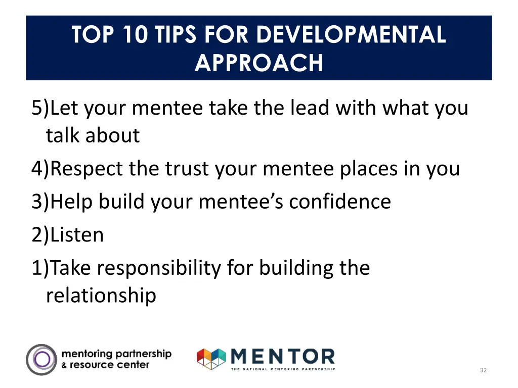 top 10 tips for developmental approach 1