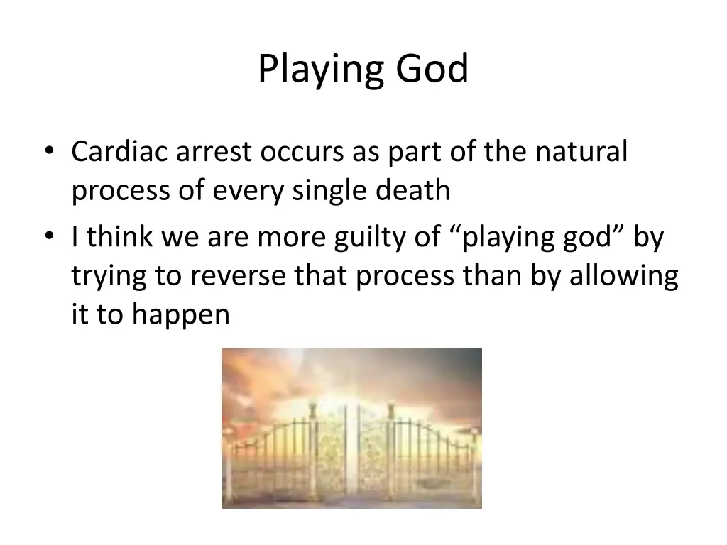 playing god