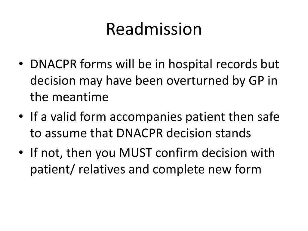 readmission