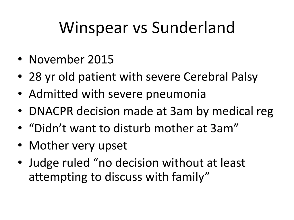 winspear vs sunderland