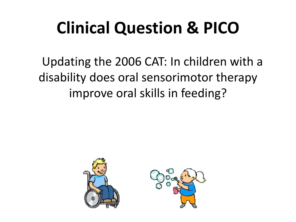 clinical question pico