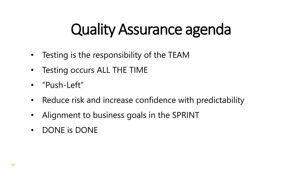 quality assurance agenda quality assurance agenda 5