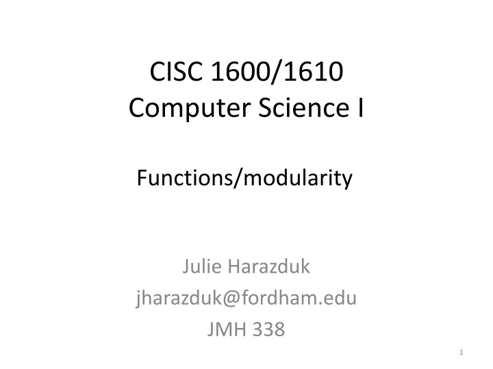 cisc 1600 1610 computer science i