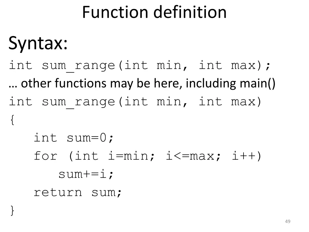 function definition 1