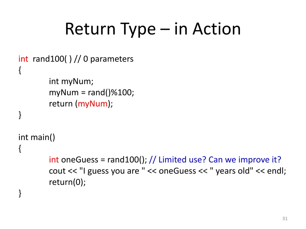 return type in action