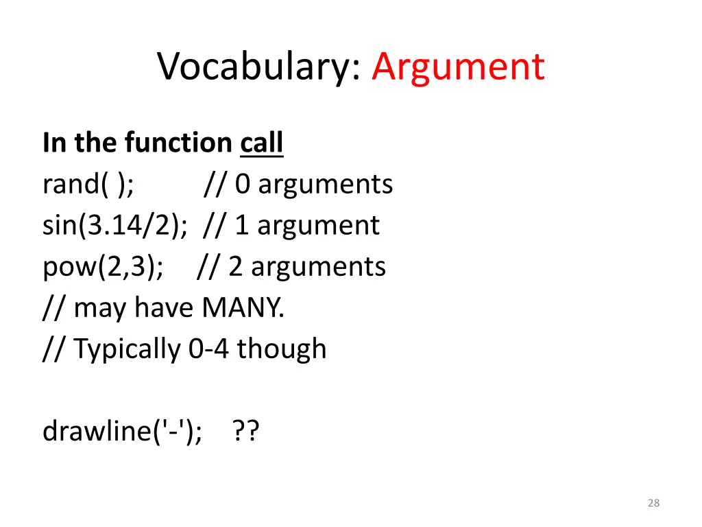 vocabulary argument