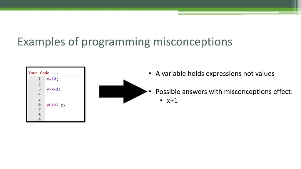 examples of programming misconceptions 1