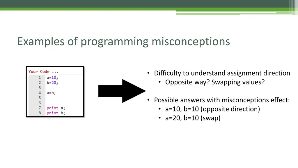 examples of programming misconceptions 2