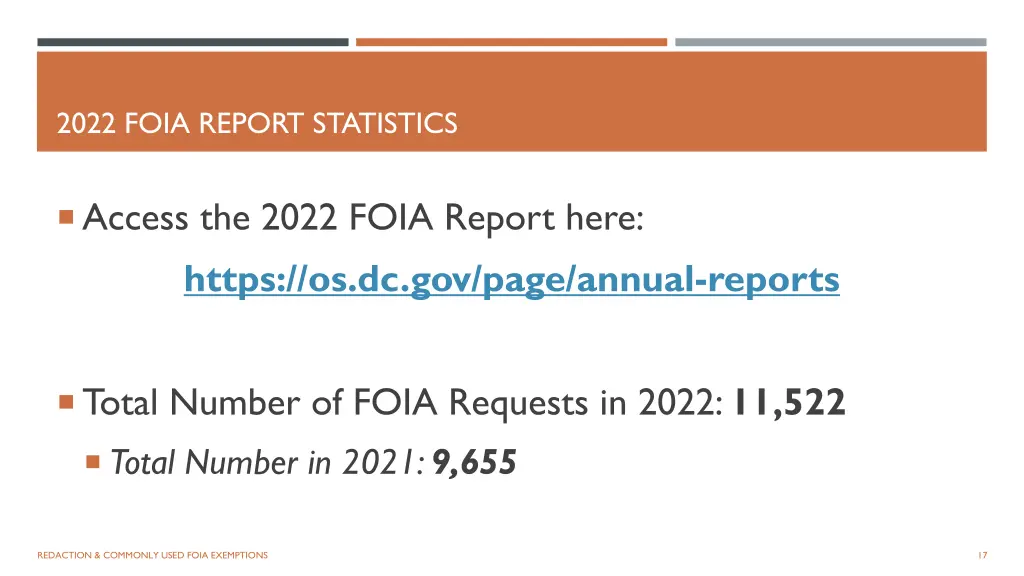 2022 foia report statistics