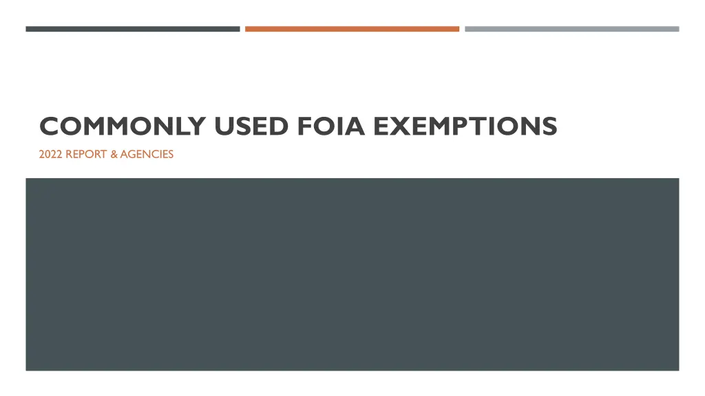 commonly used foia exemptions