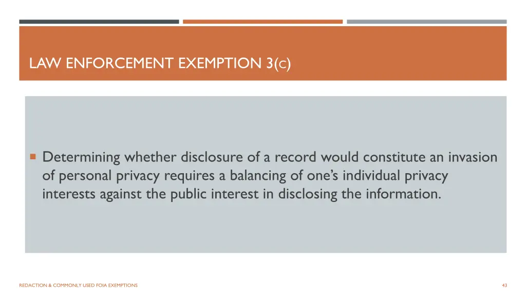 law enforcement exemption 3 c