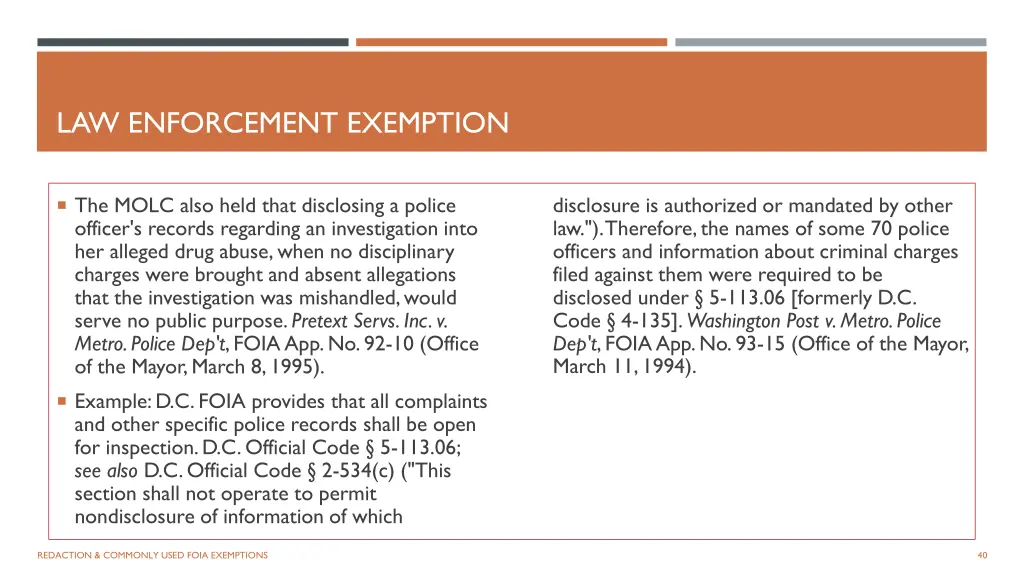 law enforcement exemption 3