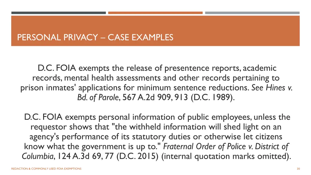 personal privacy case examples