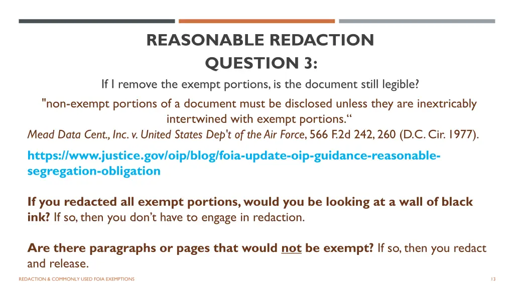 reasonable redaction question 3 if i remove