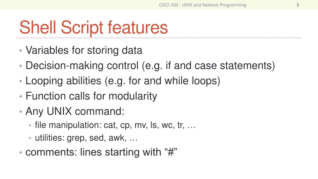 csci 330 unix and network programming 2