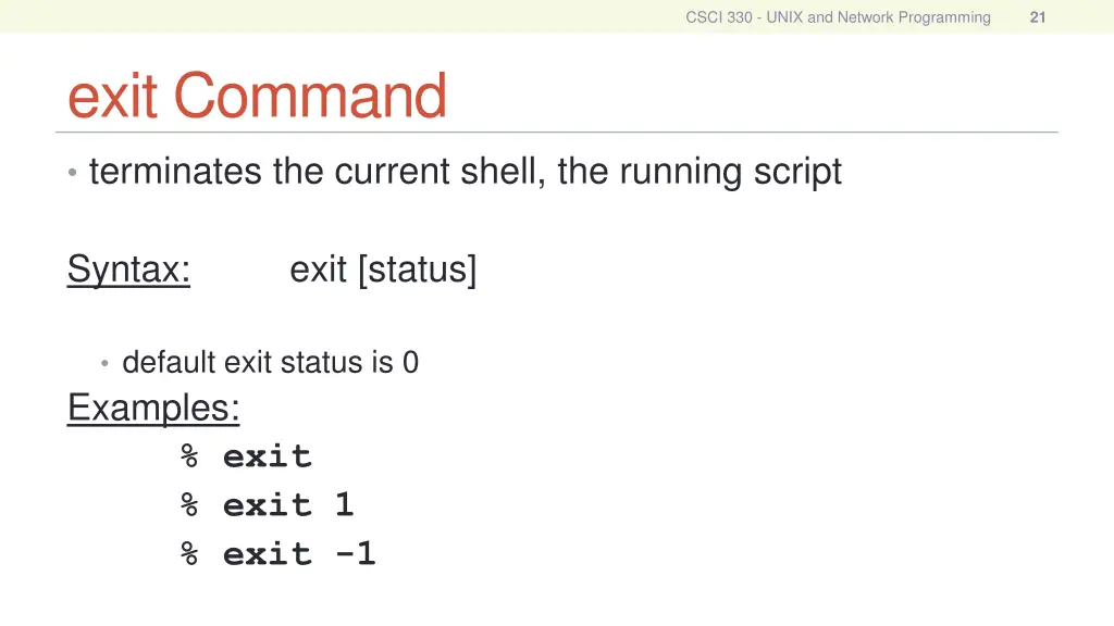 csci 330 unix and network programming 20