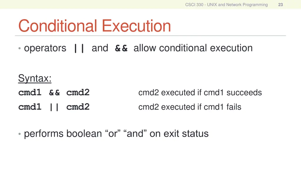 csci 330 unix and network programming 22