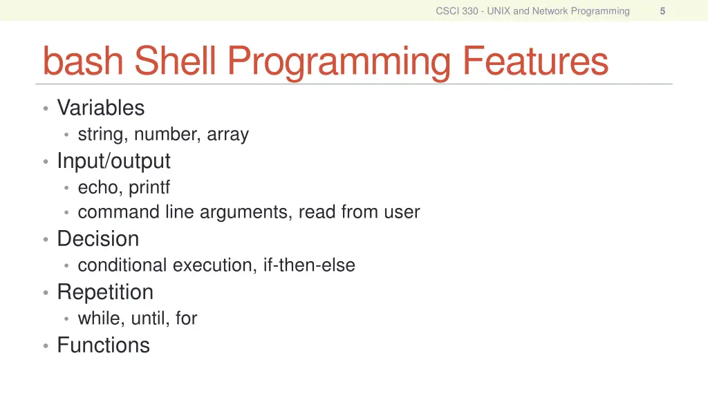 csci 330 unix and network programming 4