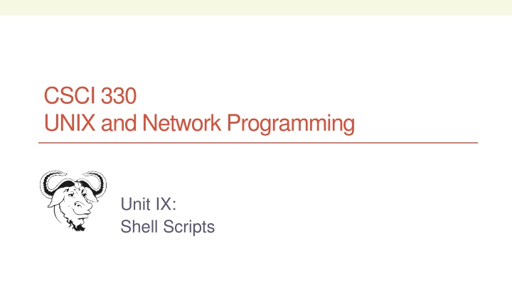 csci 330 unix and network programming