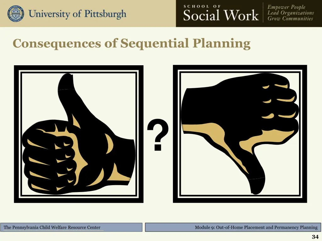 consequences of sequential planning