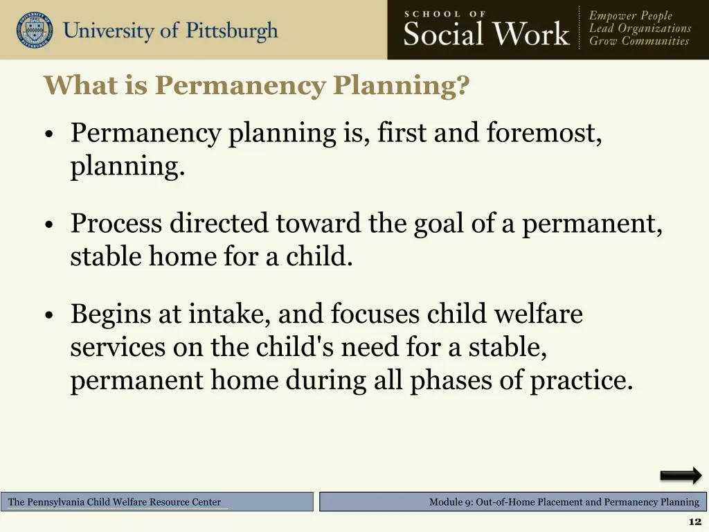 what is permanency planning