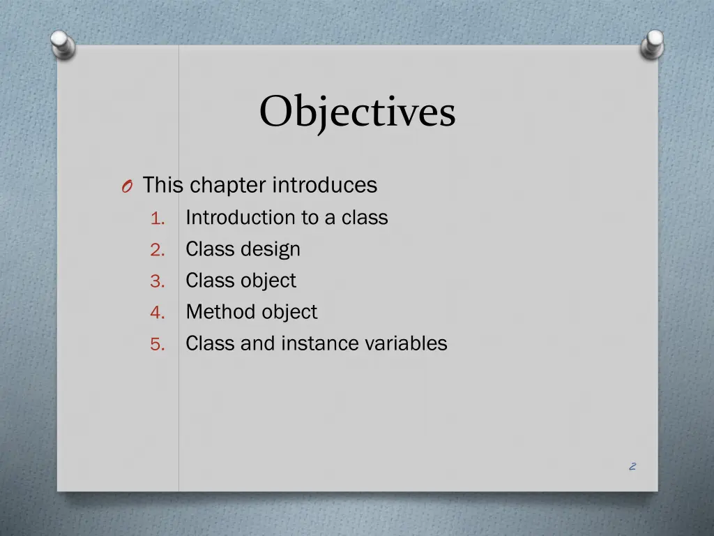 objectives