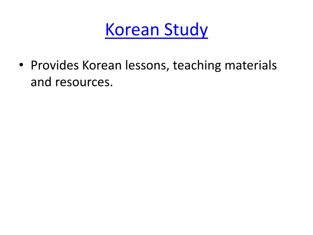 korean study