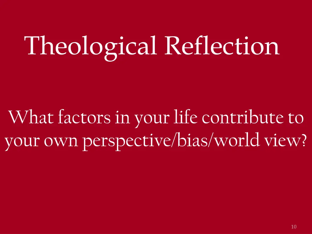 theological reflection