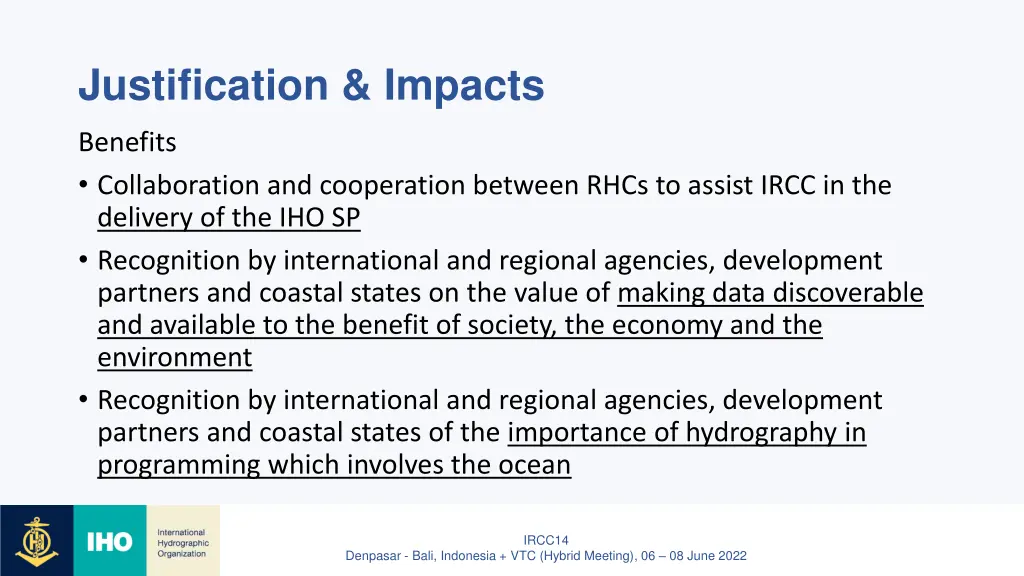 justification impacts