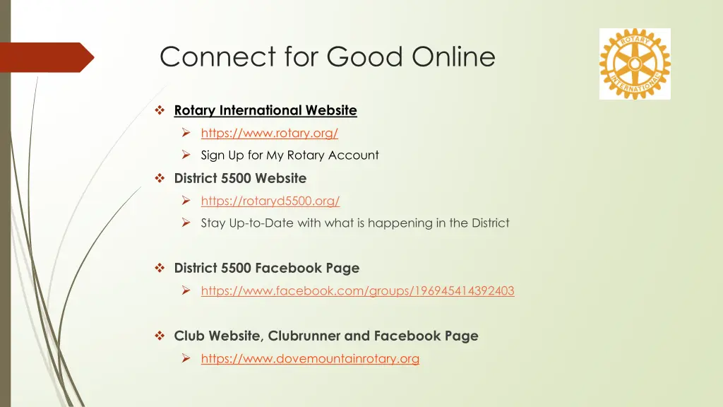 connect for good online