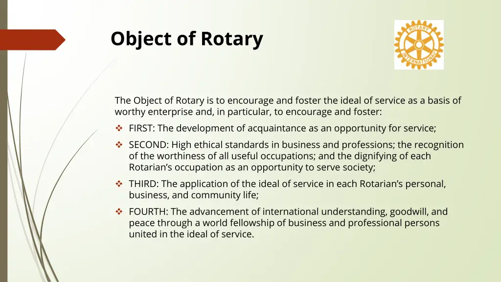 object of rotary