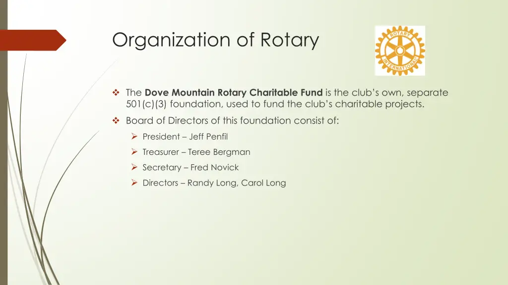 organization of rotary 4