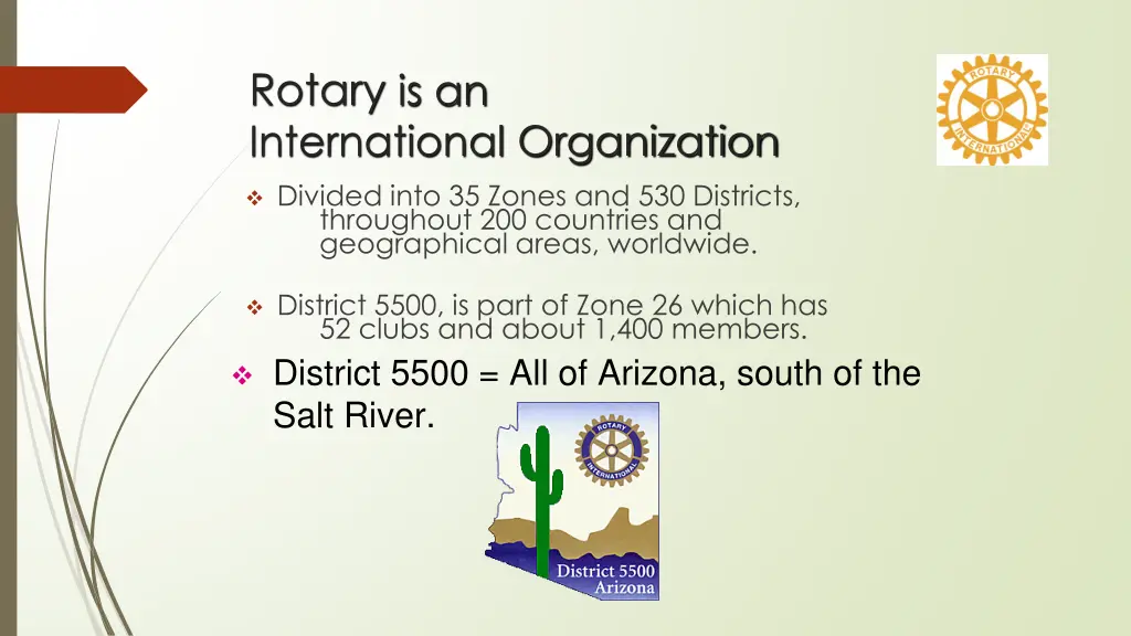 rotary is an international organization